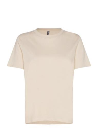 Pcria Ss Solid Tee Noos Bc Beige Pieces