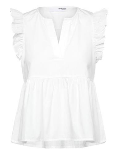 Slfblair-Ida Sl Top Noos White Selected Femme