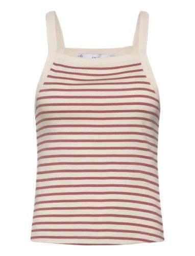 Striped Knit Top Red Mango