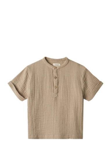 Shirt S/S Svend Khaki Wheat