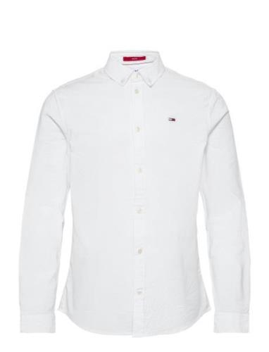 Tjm Slim Stretch Oxford Shirt White Tommy Jeans