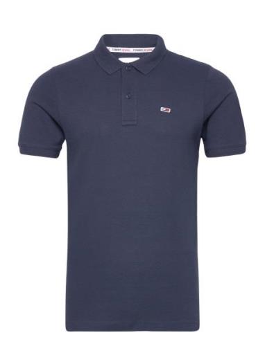 Tjm Slim Placket Polo Navy Tommy Jeans