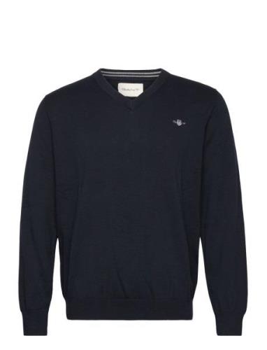 Classic Cotton V-Neck Navy GANT