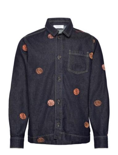 Layton Aoe Overshirt Blue Les Deux