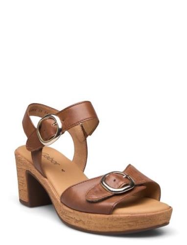 Ankle-Strap Sandal Brown Gabor