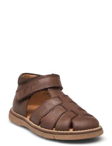 Classic™ Velcro Sandal Brown Pom Pom