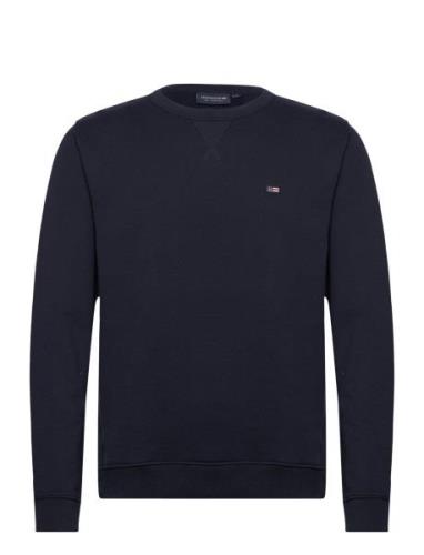 Matteo Organic Cotton Crew Sweatshirt Navy Lexington Clothing