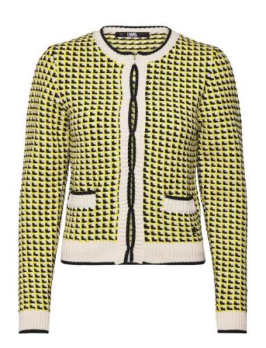 Boucle Cardigan Yellow Karl Lagerfeld