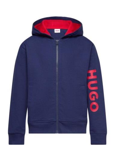 Fleece Cardigan Blue Hugo Kids