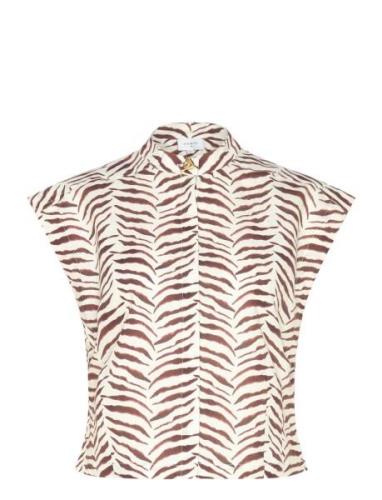 D6Jarou Printed Top Brown Dante6