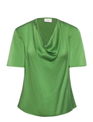 D6Keswick Silk Drapey Top Green Dante6