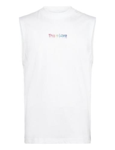 This Is Love Graphic Slvless Tee White Calvin Klein Jeans