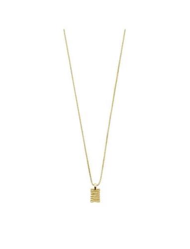 Jemma Square Pendant Necklace Gold Pilgrim