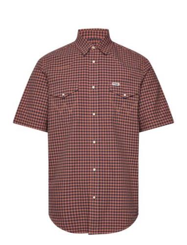 Ss Western Shirt Orange Wrangler