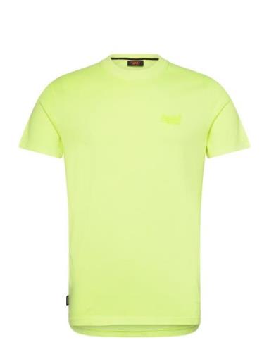 Essential Logo Emb Neon Tee Yellow Superdry