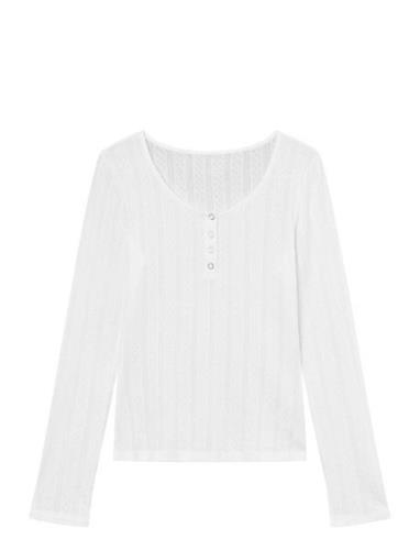 Sophie Button Sweater White Once Untold