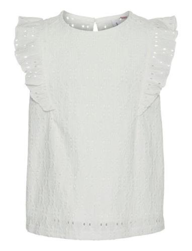 Vmpalma Sl O-Neck Top Jrs Girl White Vero Moda Girl