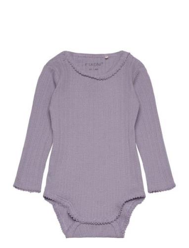 Body Ls Pointelle Purple Fixoni