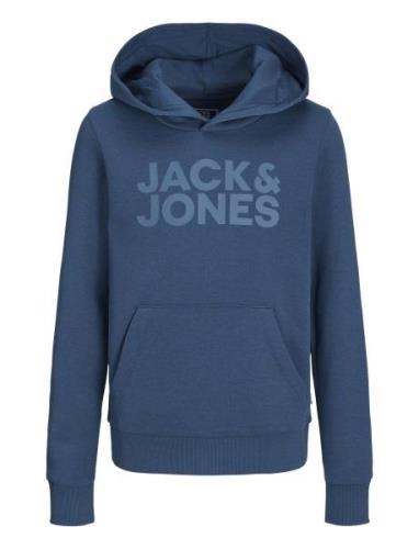 Jjecorp Logo Sweat Hood Noos Jnr Blue Jack & J S