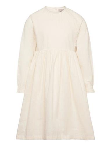 Dress Ls Woven Cream Huttelihut