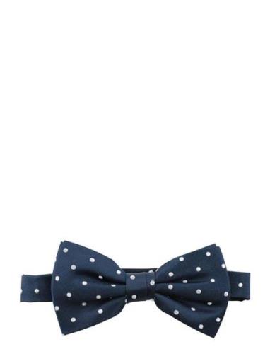 Dots Silk Bow Tie Navy Portia 1924