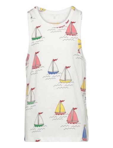 Sailing Boats Aop Tank White Mini Rodini