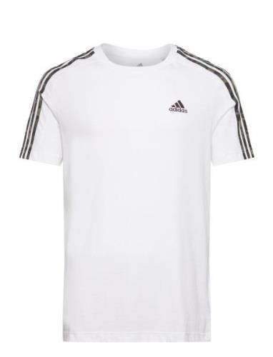 Essentials Single Jersey 3-Stripes T-Shirt White Adidas Sportswear