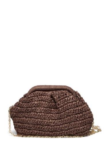 Rattan Clutch Bag Brown Mango