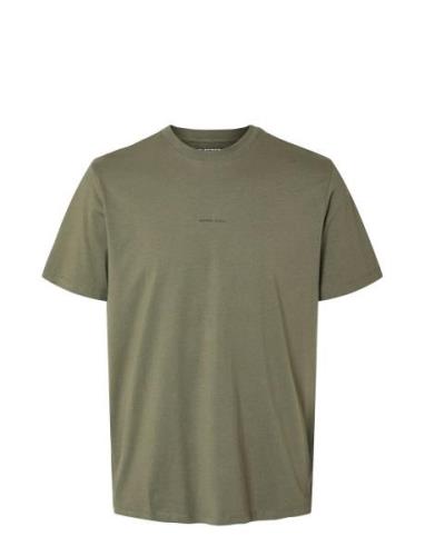 Slhaspen Print Ss O-Neck Tee Noos Green Selected Homme