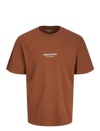 Jorvesterbro Tee Ss Crew Neck Noos Brown Jack & J S