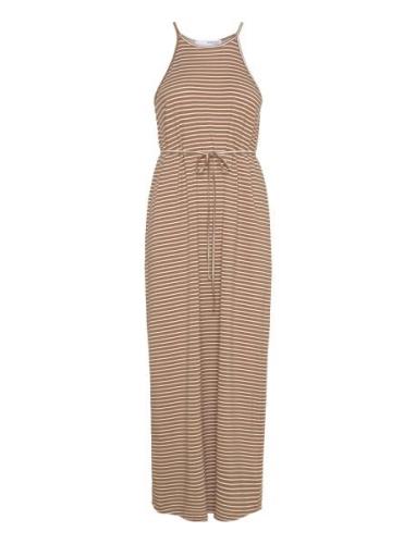 Slfanola Sl Str Ankle Dress Beige Selected Femme