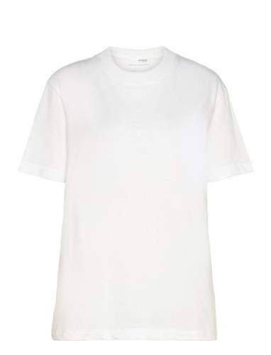 Slfaria Ss Embroidery Tee White Selected Femme