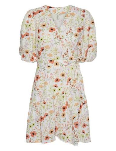 Yasfield 2/4 Wrap Dress Cream YAS