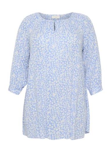 Kcami Tunic 3/4 Printed Blue Kaffe Curve