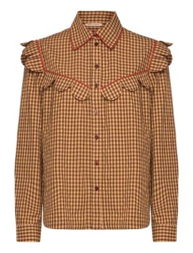 Checked Shirt With Tongues Brown Stella Nova