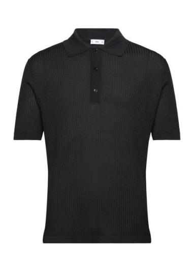 Knit Cotton Polo Shirt Black Mango