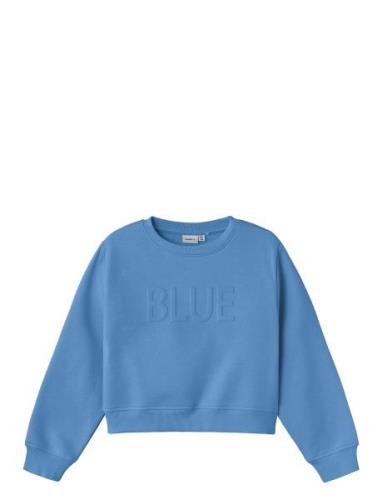 Nkfkalisse Ls Short Loose Sweat Bru Blue Name It