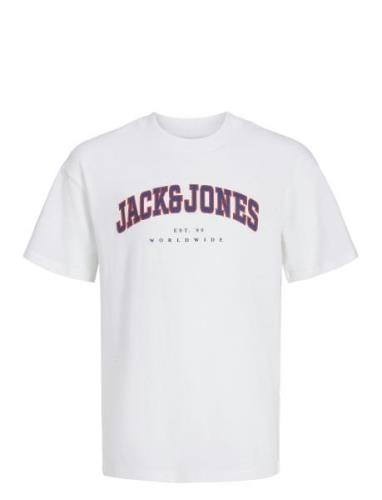 Jjecaleb Varsity Tee Ss O-Neck Noos Jnr White Jack & J S