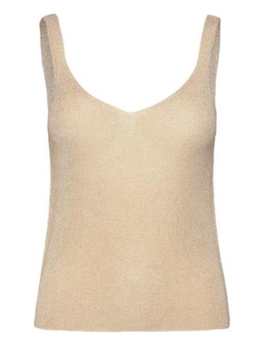 Lurex Knitted Top Beige Mango