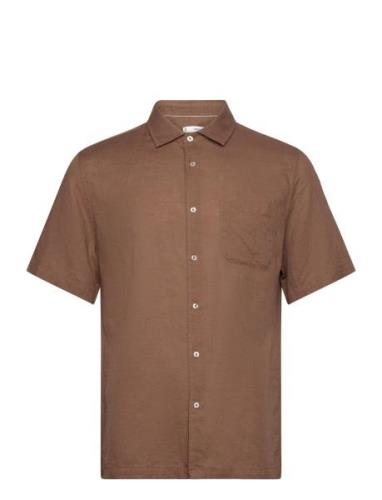 Regular-Fit Linen Shirt With Pocket Brown Mango