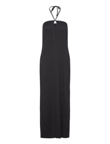 Yassuma Halterneck Ankle Dress - Ka Black YAS