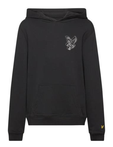 3D Eagle Graphic Hoodie Black Lyle & Scott