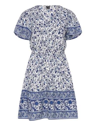 Vmmilan Ss Short Dress Wvn Ga Blue Vero Moda