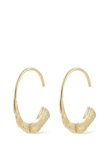 Valkyria Recycled Hoop Earrings Gold Pilgrim