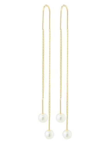 Euonia Pearl Chain-Earrings Gold Pilgrim