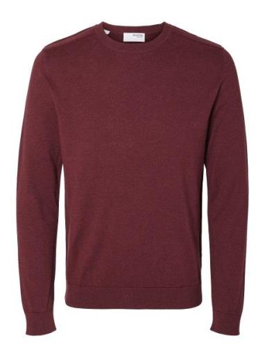 Slhberg Crew Neck Noos Burgundy Selected Homme