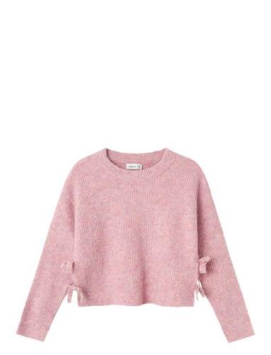 Nkflinnea Ls Loose Short Knit Pink Name It