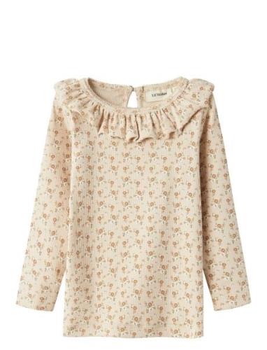 Nmfgago Kni Ls Slim Top Lil Beige Lil'Atelier