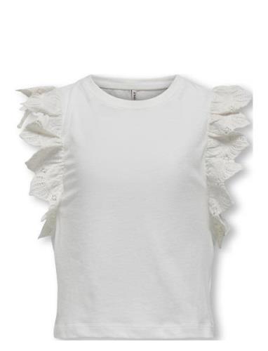 Kogbetty Life S/S Frill Top Jrs White Kids Only