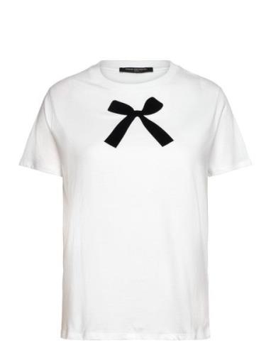 Bow Graphic Ss Tee White French Connection